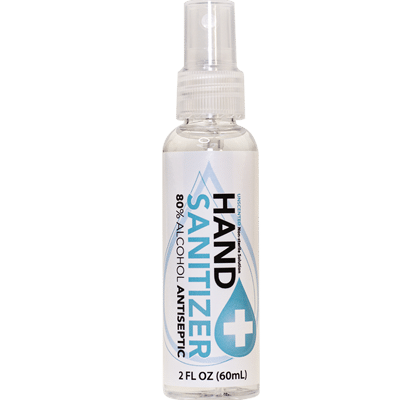 80% alcohol sanitizer spray